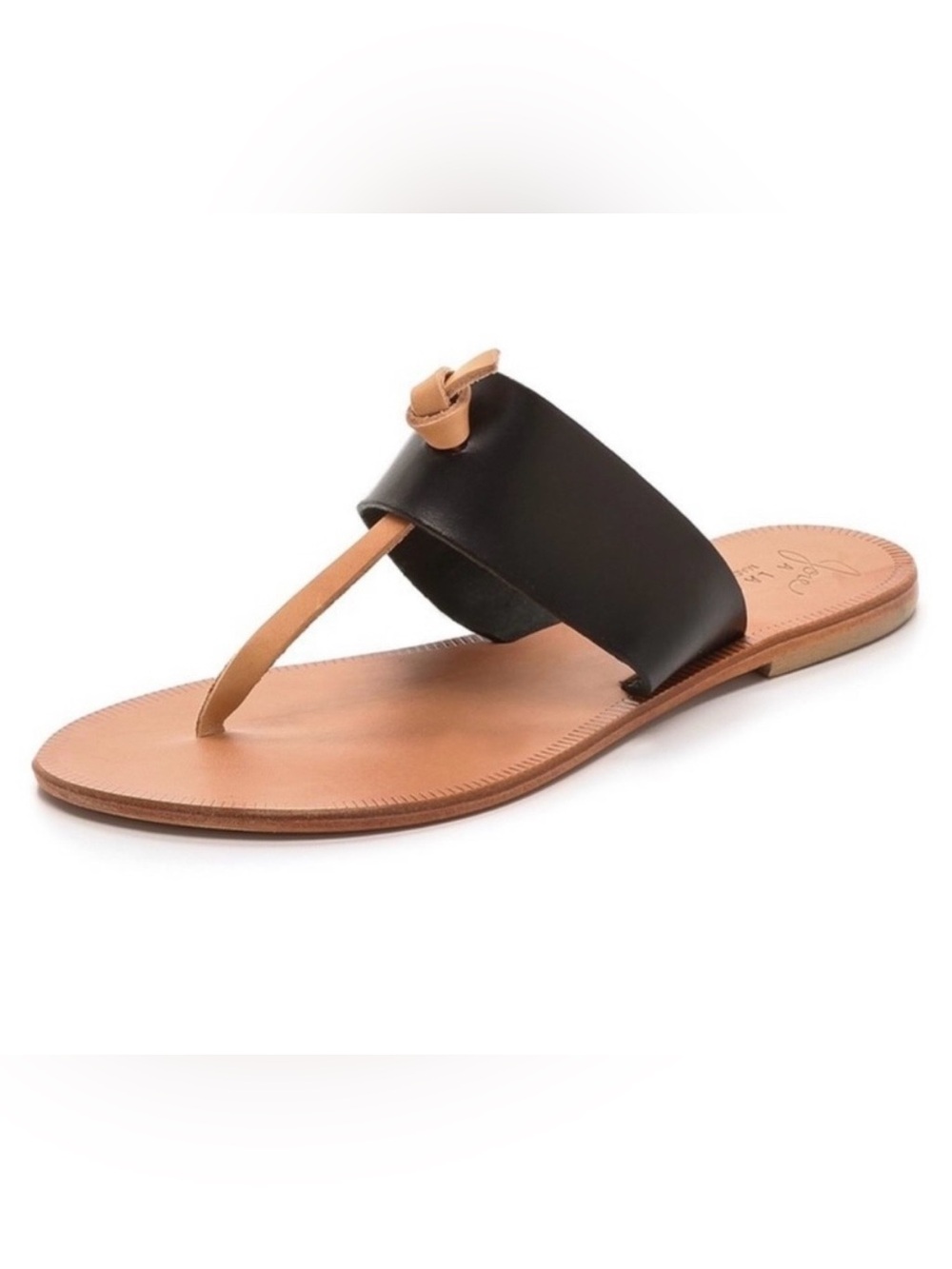 Joie A La Plage Nice Italian Leather Two Tone Knot Thong Sandal